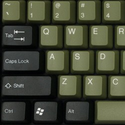 Tai-Hao Army Green & Black ABS Double Shot Keycap Set
